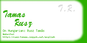 tamas rusz business card